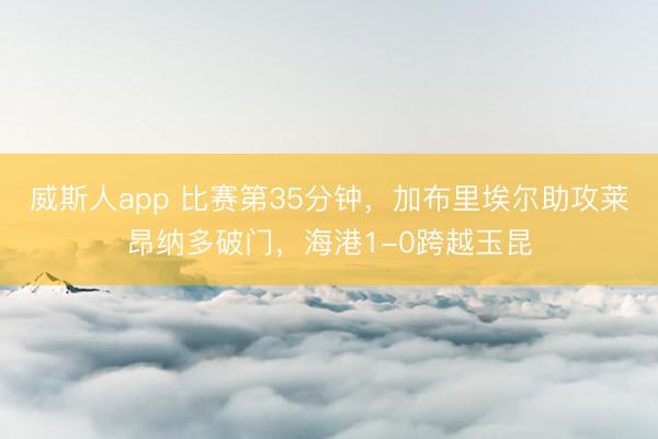 威斯人app 比赛第35分钟，加布里埃尔助攻莱昂纳多破门，海港1-0跨越玉昆