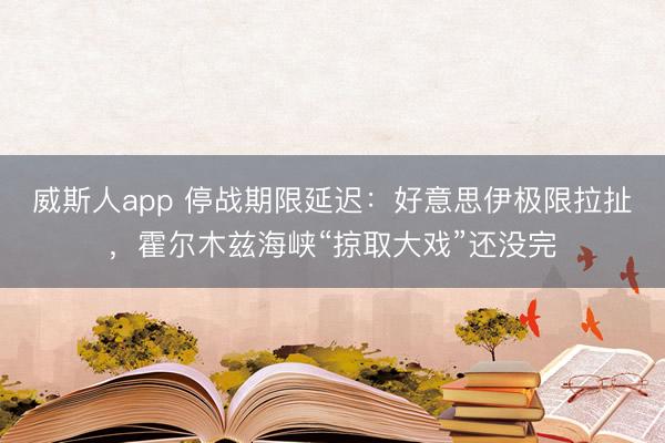 威斯人app 停战期限延迟：好意思伊极限拉扯，霍尔木兹海峡“掠取大戏”还没完