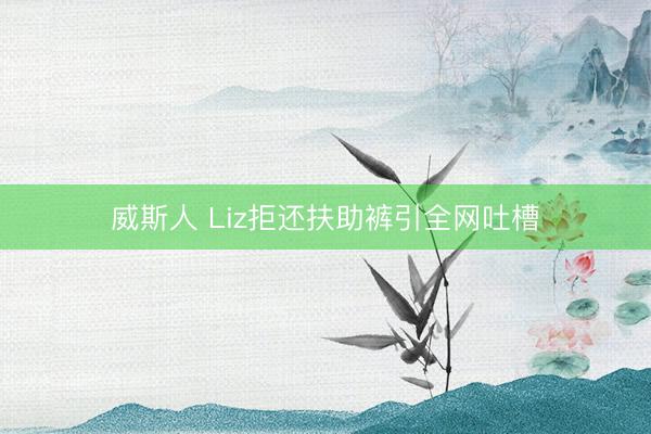 威斯人 Liz拒还扶助裤引全网吐槽