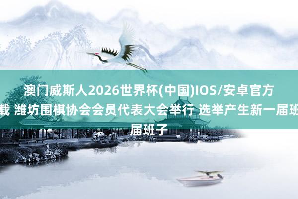 澳门威斯人2026世界杯(中国)IOS/安卓官方下载 潍坊围棋协会会员代表大会举行 选举产生新一届班子