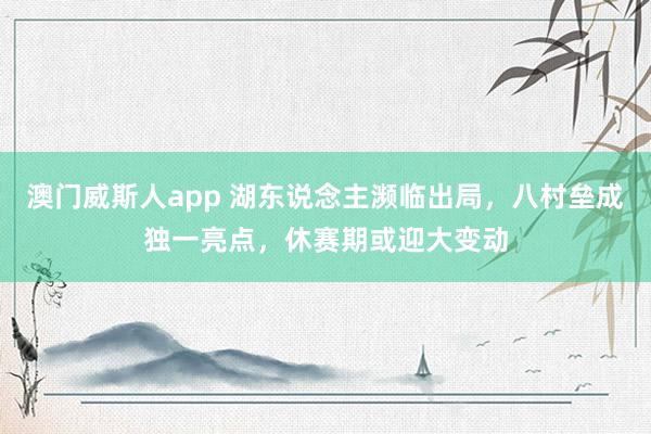 澳门威斯人app 湖东说念主濒临出局，八村垒成独一亮点，休赛期或迎大变动