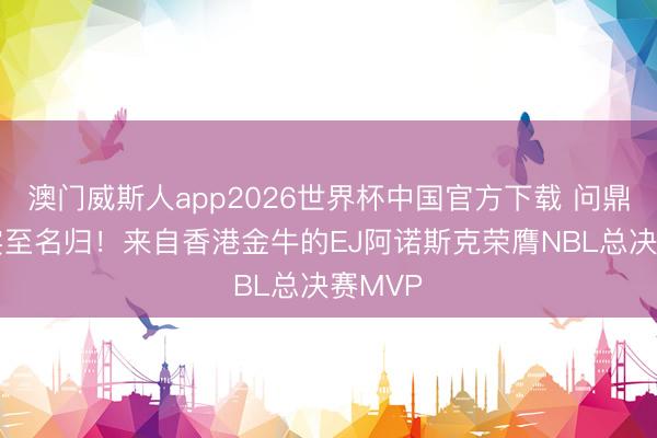 澳门威斯人app2026世界杯中国官方下载 问鼎巅峰 实至名归！来自香港金牛的EJ阿诺斯克荣膺NBL总决赛MVP